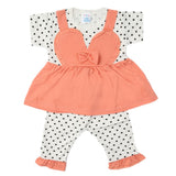 Newborn Girls Half Sleeves Suit - Peach, Kids, Newborn Girls Sets And Suits, Chase Value, Chase Value