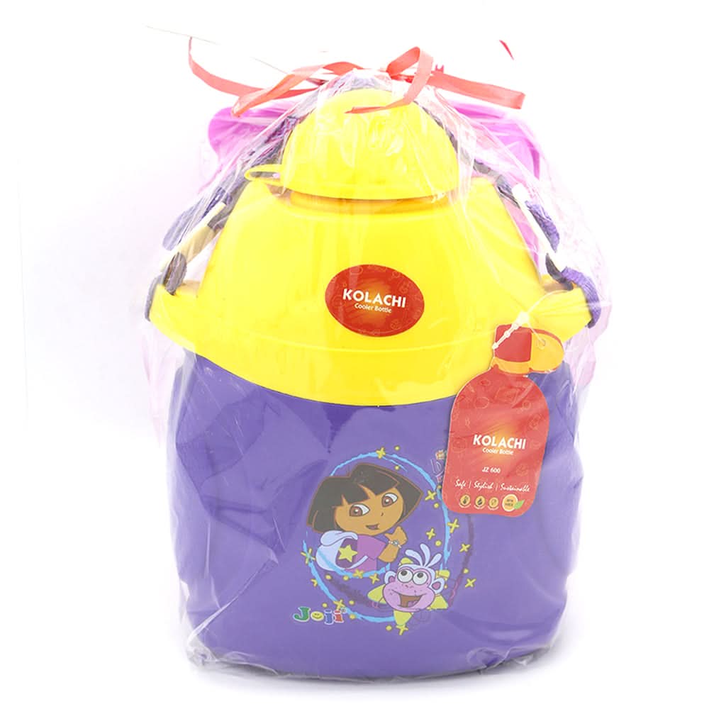 Water Bottle 600 ML with Lunch Box - Pink, Kids, Tiffin Boxes And Bottles, Chase Value, Chase Value