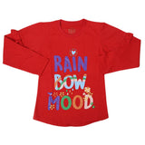 Girls Full Sleeves Jersey T-Shirt - Red, Kids, Girls T-Shirts, Chase Value, Chase Value