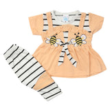 Newborn Girls Half Sleeves Suit - Light Peach, Kids, Newborn Girls Sets And Suits, Chase Value, Chase Value