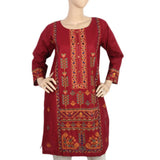 Women's Embroidered Kurti - Maroon, Women, Ready Kurtis, Chase Value, Chase Value