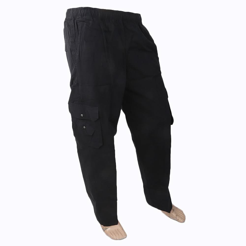 Men's Cotton Trouser - Black, Men, Lowers And Sweatpants, Chase Value, Chase Value