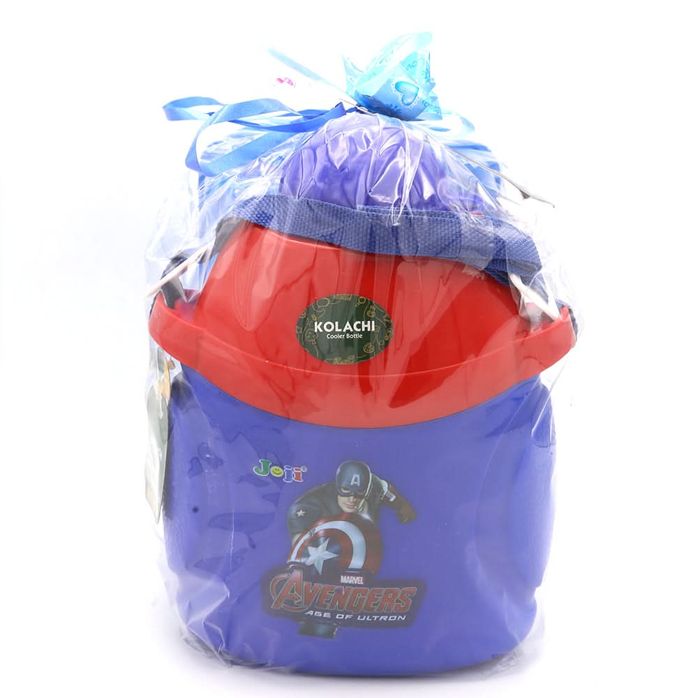 Water Bottle 600 ML with Lunch Box - Blue, Kids, Tiffin Boxes And Bottles, Chase Value, Chase Value