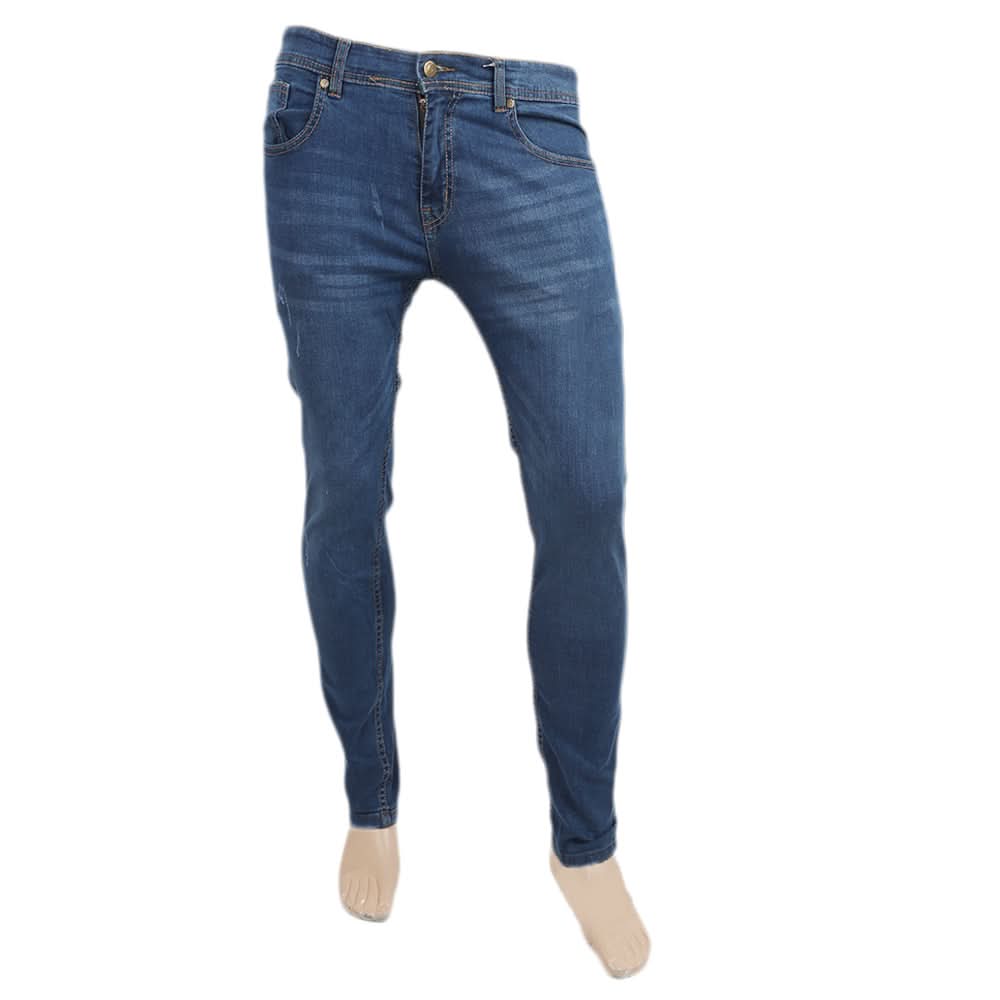Men's Denim Pant - Navy Blue, Men, Casual Pants And Jeans, Chase Value, Chase Value