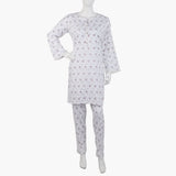 Women's Printed 2Pcs Suit - White, Women Shalwar Suits, Chase Value, Chase Value