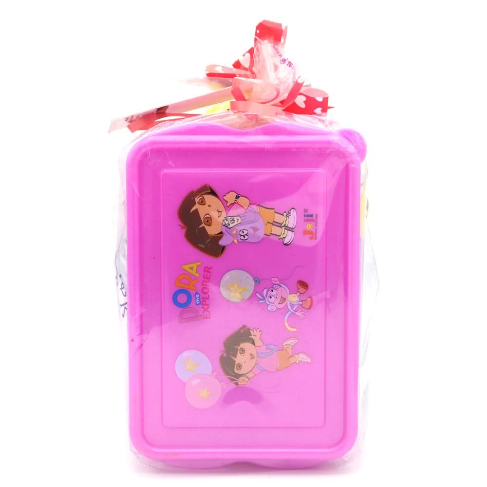 Water Bottle 600 ML with Lunch Box - Pink, Kids, Tiffin Boxes And Bottles, Chase Value, Chase Value