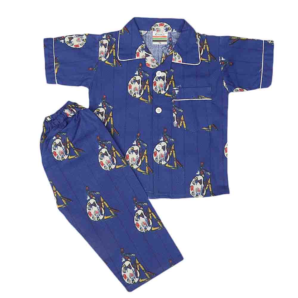 Boys Night Suit - Royal Blue, Kids, Boys Sets And Suits, Chase Value, Chase Value