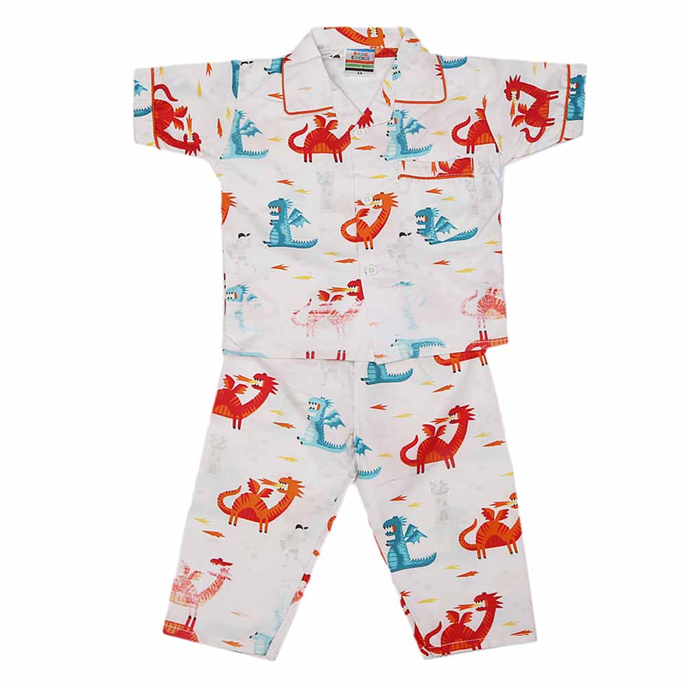 Boys Night Suit - White, Kids, Boys Sets And Suits, Chase Value, Chase Value