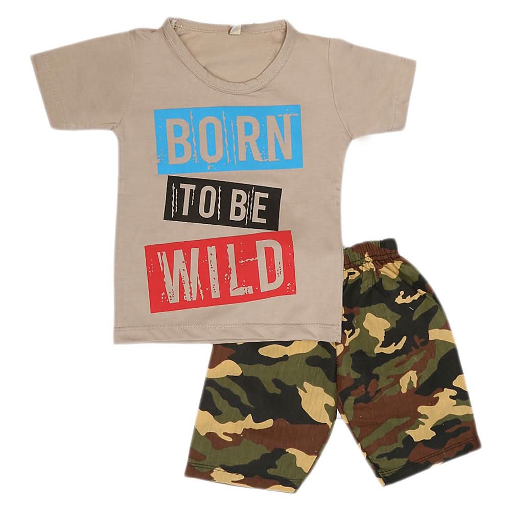 Boys Half Sleeves Suit - Grey, Kids, Boys Sets And Suits, Chase Value, Chase Value