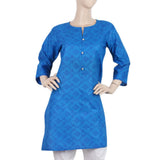 Women's Printed Kurti - Blue - B, Women, Ready Kurtis, Chase Value, Chase Value