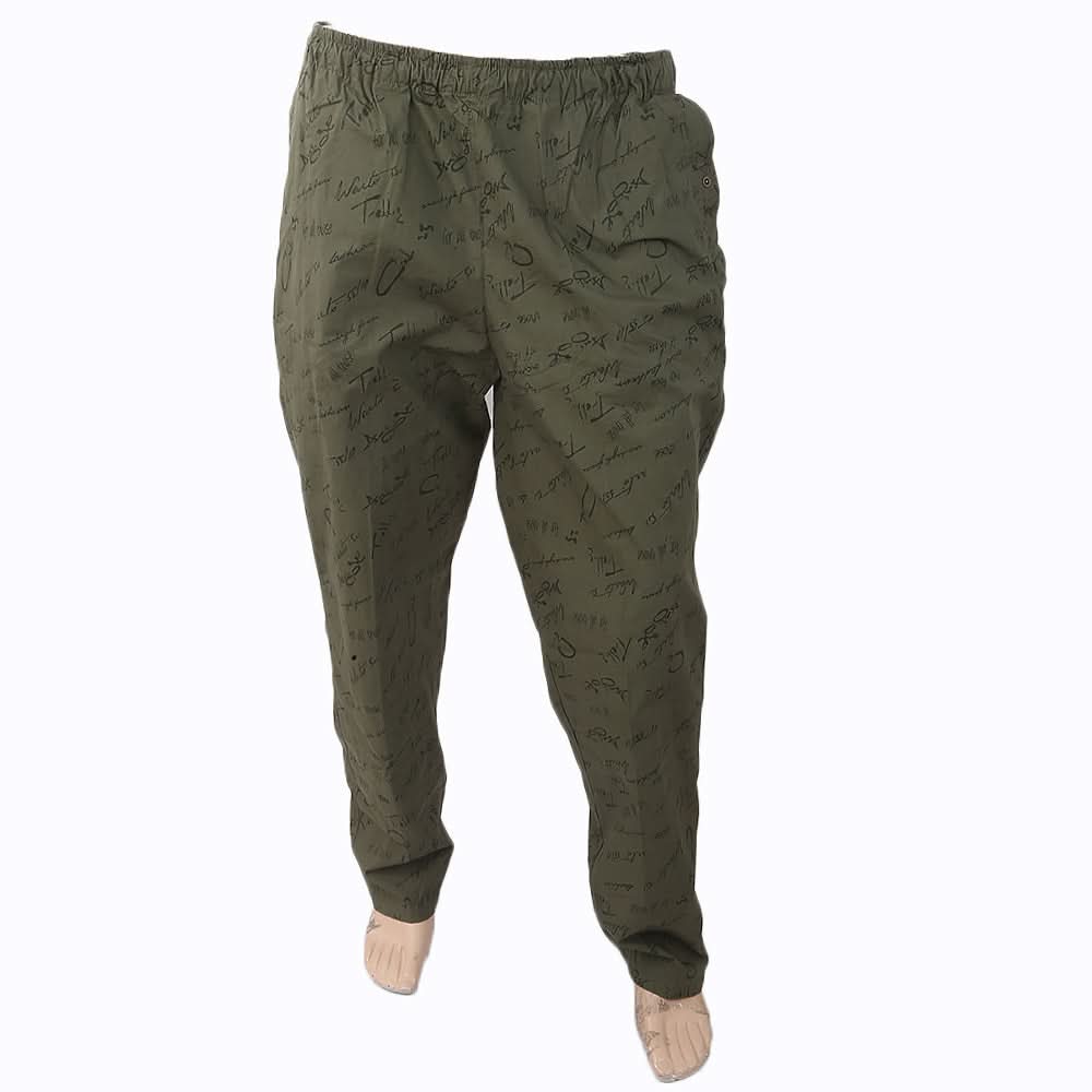 Men's Printed Trouser - Green, Men, Lowers And Sweatpants, Chase Value, Chase Value