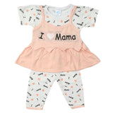 Newborn Girls Half Sleeves Suit - Peach, Kids, Newborn Girls Sets And Suits, Chase Value, Chase Value