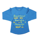 Girls Full Sleeves Jersey T-Shirt - Royal Blue, Kids, Girls T-Shirts, Chase Value, Chase Value