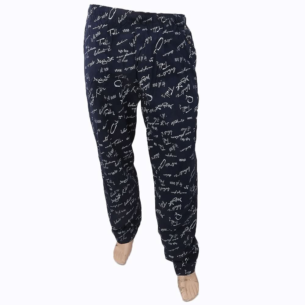Men's Printed Trouser - Navy Blue, Men, Lowers And Sweatpants, Chase Value, Chase Value