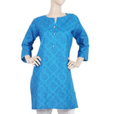 Women's Printed Kurti - Blue - C, Women, Ready Kurtis, Chase Value, Chase Value