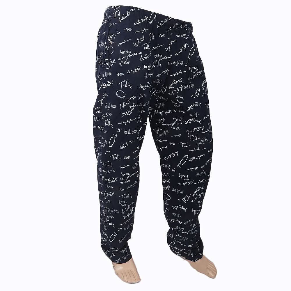 Men's Printed Trouser - Navy Blue, Men, Lowers And Sweatpants, Chase Value, Chase Value