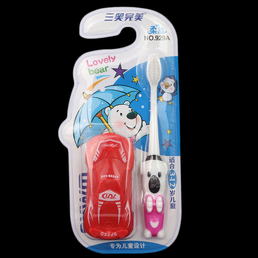 Toothbrush for Kids - Red (929A), Beauty & Personal Care, Oral Care, Chase Value, Chase Value