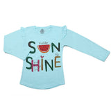 Girls Full Sleeves Jersey T-Shirt - Light Blue, Kids, Girls T-Shirts, Chase Value, Chase Value