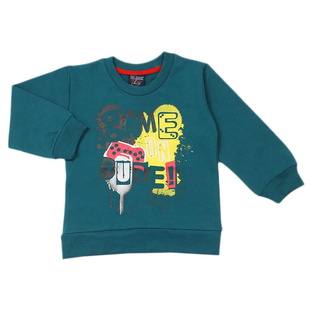 Boys Sweat Shirt - Steel Green, Boys Hoodies & Sweat Shirts, Chase Value, Chase Value