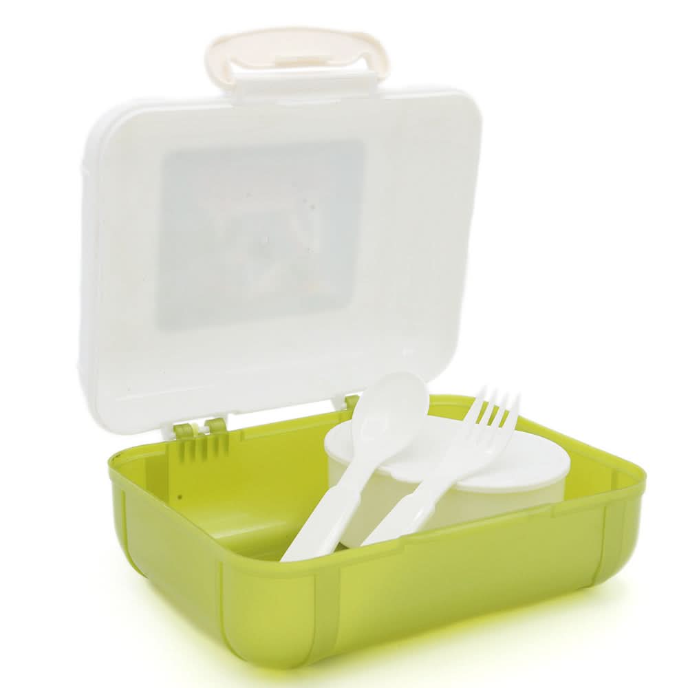 Lunch Box JZ-676 - Green, Kids, Tiffin Boxes And Bottles, Chase Value, Chase Value