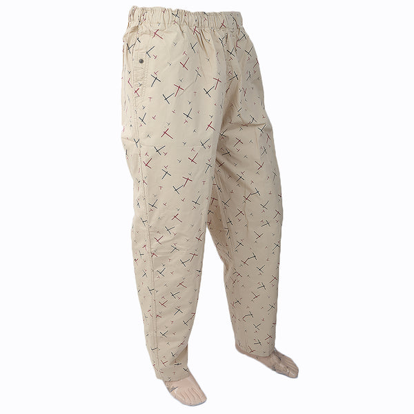 Men's Printed Trouser - Beige, Men, Lowers And Sweatpants, Chase Value, Chase Value
