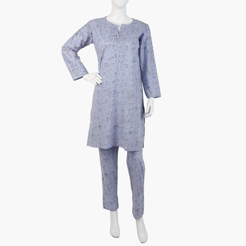 Women's Printed 2Pcs Suit - Blue, Women Shalwar Suits, Chase Value, Chase Value