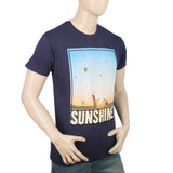Men's Half Sleeves T-Shirt - Navy Blue, Men, T-Shirts And Polos, Chase Value, Chase Value