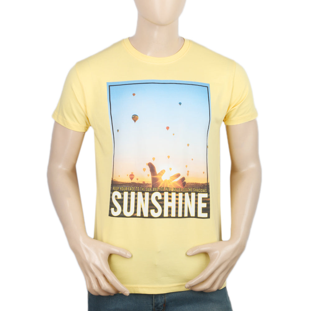 Men's Half Sleeves T-Shirt - Yellow, Men, T-Shirts And Polos, Chase Value, Chase Value