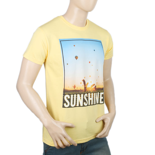 Men's Half Sleeves T-Shirt - Yellow, Men, T-Shirts And Polos, Chase Value, Chase Value