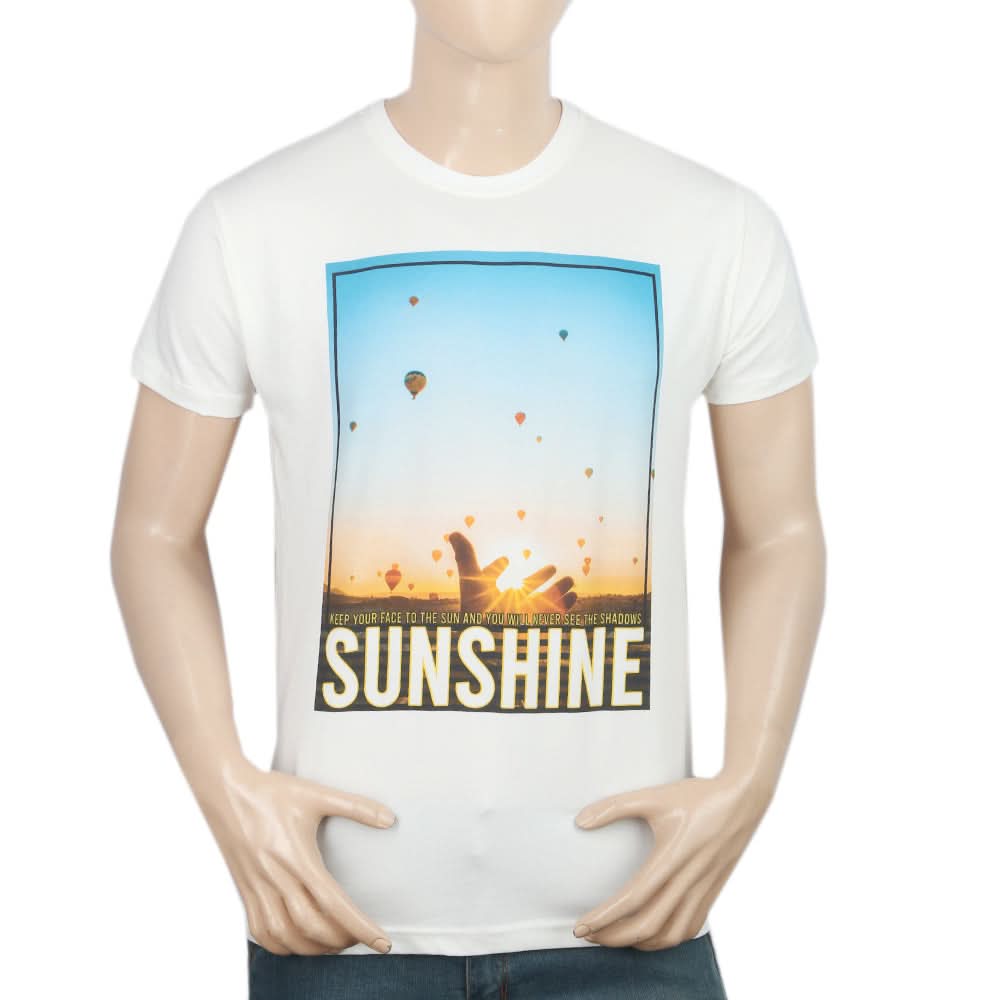 Men's Half Sleeves T-Shirt - White, Men, T-Shirts And Polos, Chase Value, Chase Value