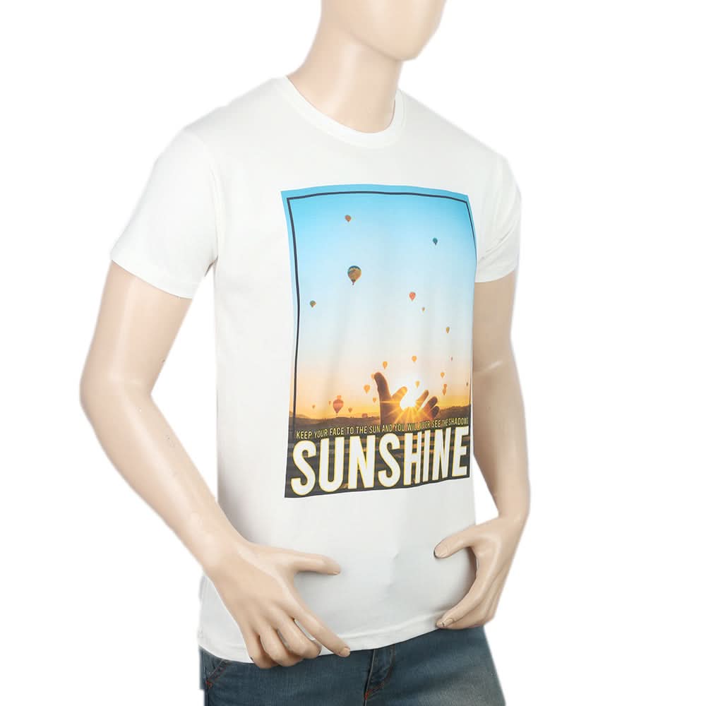 Men's Half Sleeves T-Shirt - White, Men, T-Shirts And Polos, Chase Value, Chase Value