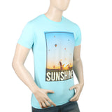 Men's Half Sleeves T-Shirt - Sky Blue, Men, T-Shirts And Polos, Chase Value, Chase Value