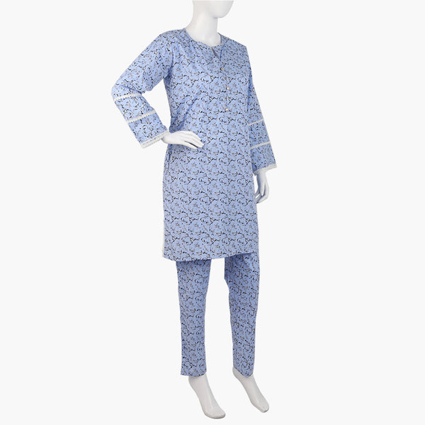 Women's Printed 2Pcs Suit - Light Blue, Women Shalwar Suits, Chase Value, Chase Value