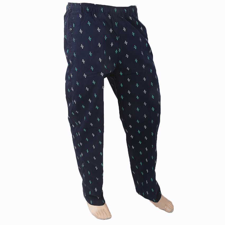 Men's Printed Trouser - Navy Blue, Men, Lowers And Sweatpants, Chase Value, Chase Value