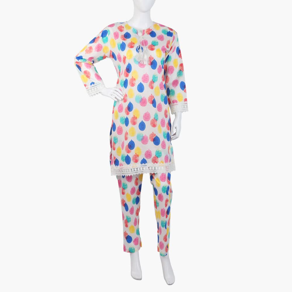 Women's Printed 2Pcs Suit - Multi, Women Shalwar Suits, Chase Value, Chase Value