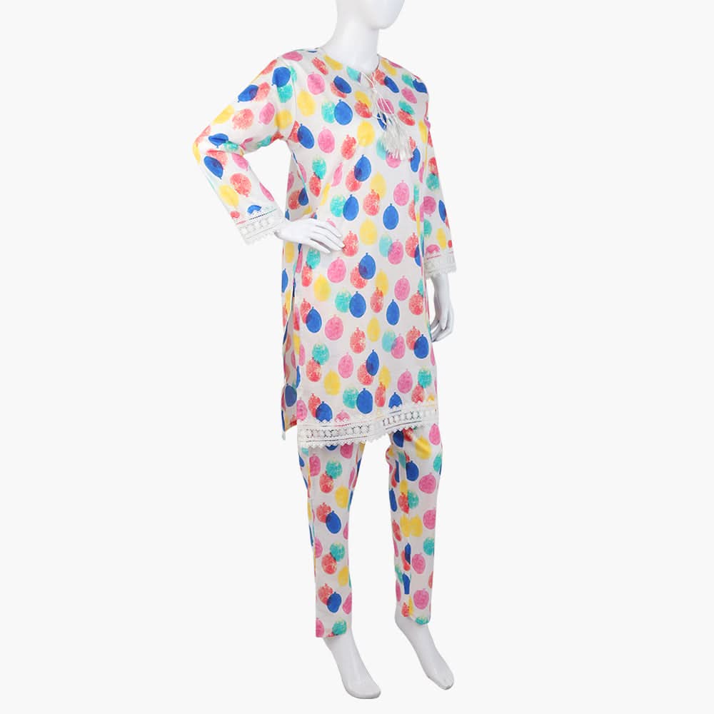Women's Printed 2Pcs Suit - Multi, Women Shalwar Suits, Chase Value, Chase Value