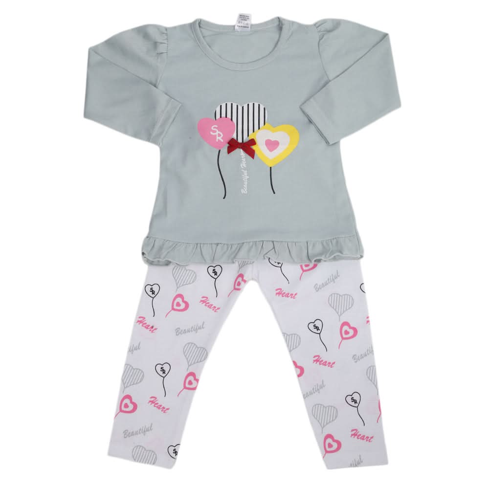 Girls Pajama Suit - Grey, Kids, Girls Sets And Suits, Chase Value, Chase Value