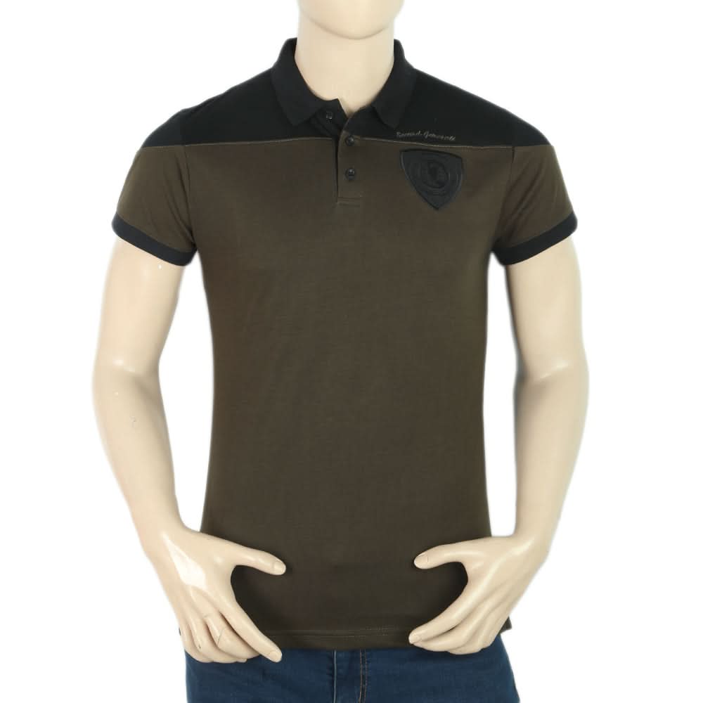 Men's Half Sleeves Polo Shirt - Olive Green, Men, T-Shirts And Polos, Chase Value, Chase Value