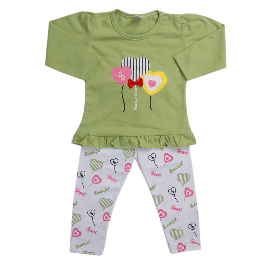Girls Pajama Suit - Light Green, Kids, Girls Sets And Suits, Chase Value, Chase Value