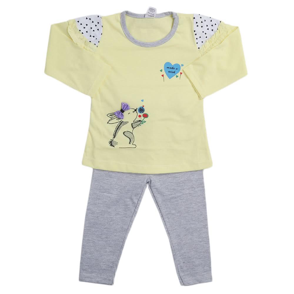 Girls Pajama Suit - Lemon, Kids, Girls Sets And Suits, Chase Value, Chase Value