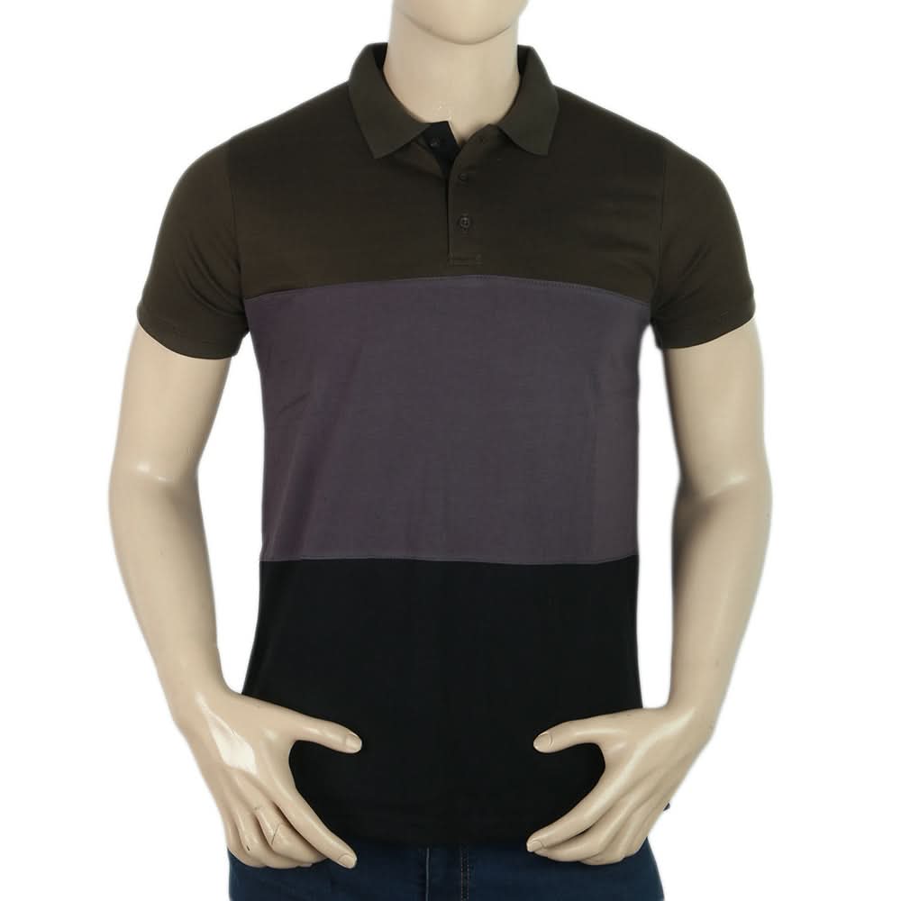 Men's Half Sleeves Polo Shirt - Olive Green, Men, T-Shirts And Polos, Chase Value, Chase Value