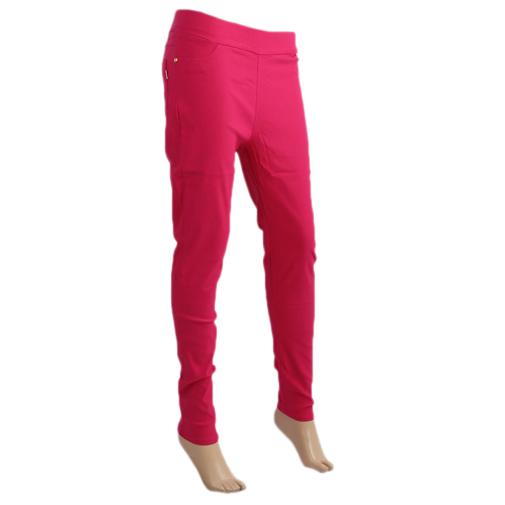 Women's Cotton Pant - Pink, Women Pants & Tights, Chase Value, Chase Value