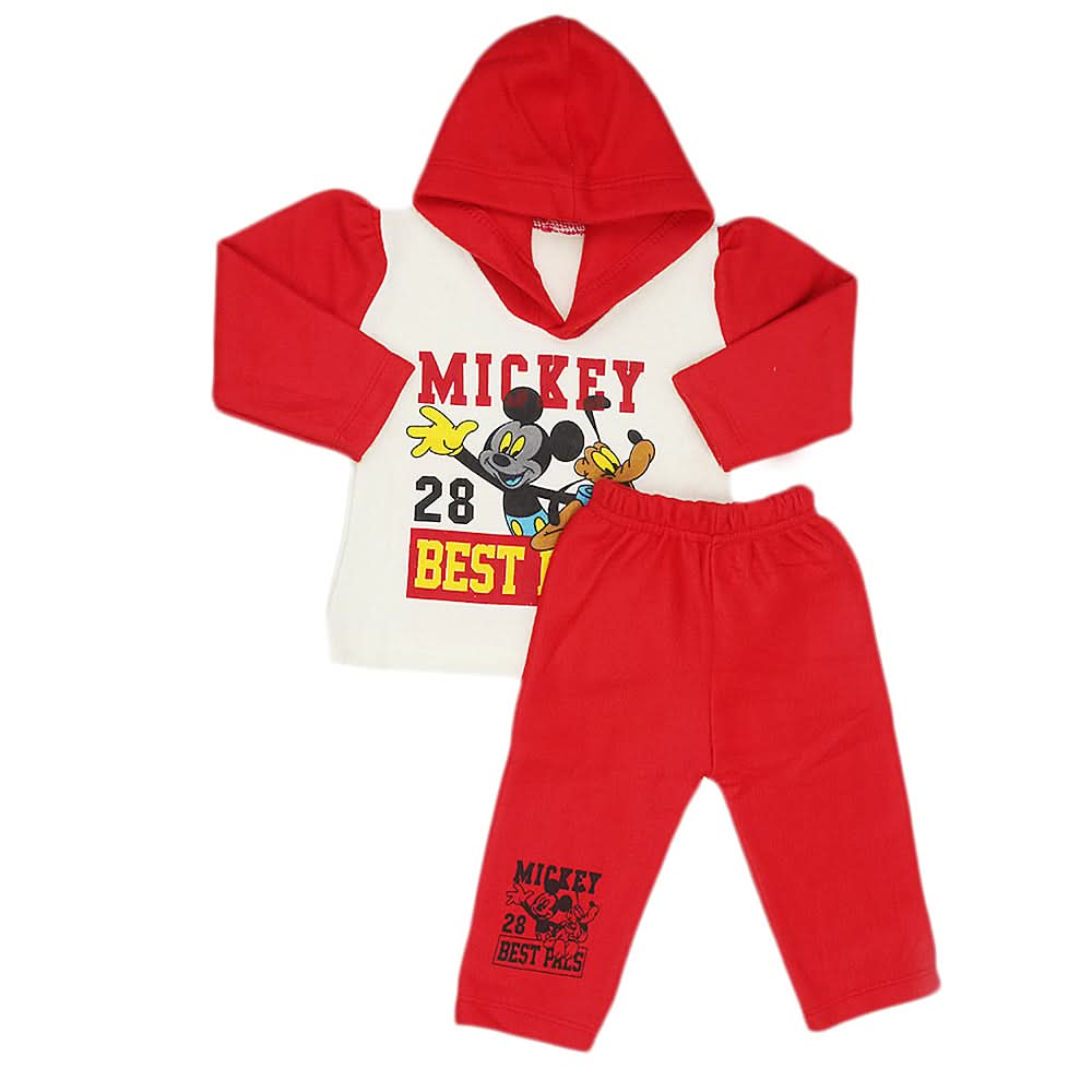 Newborn Girls Polar Full Sleeves Suit 8891 - Red, Kids, New Born Girls Sets And Suits, Chase Value, Chase Value