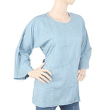 Women's Front Belt Western Top - Steel Blue, Women, T-Shirts And Tops, Chase Value, Chase Value