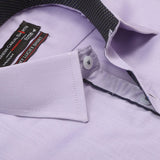 Men's Business Casual Full Sleeves Plain Shirt -A - Light Purple, Men, T-Shirts And Polos, Chase Value, Chase Value