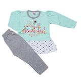 Girls Pajama Suit - Cyan, Kids, Girls Sets And Suits, Chase Value, Chase Value