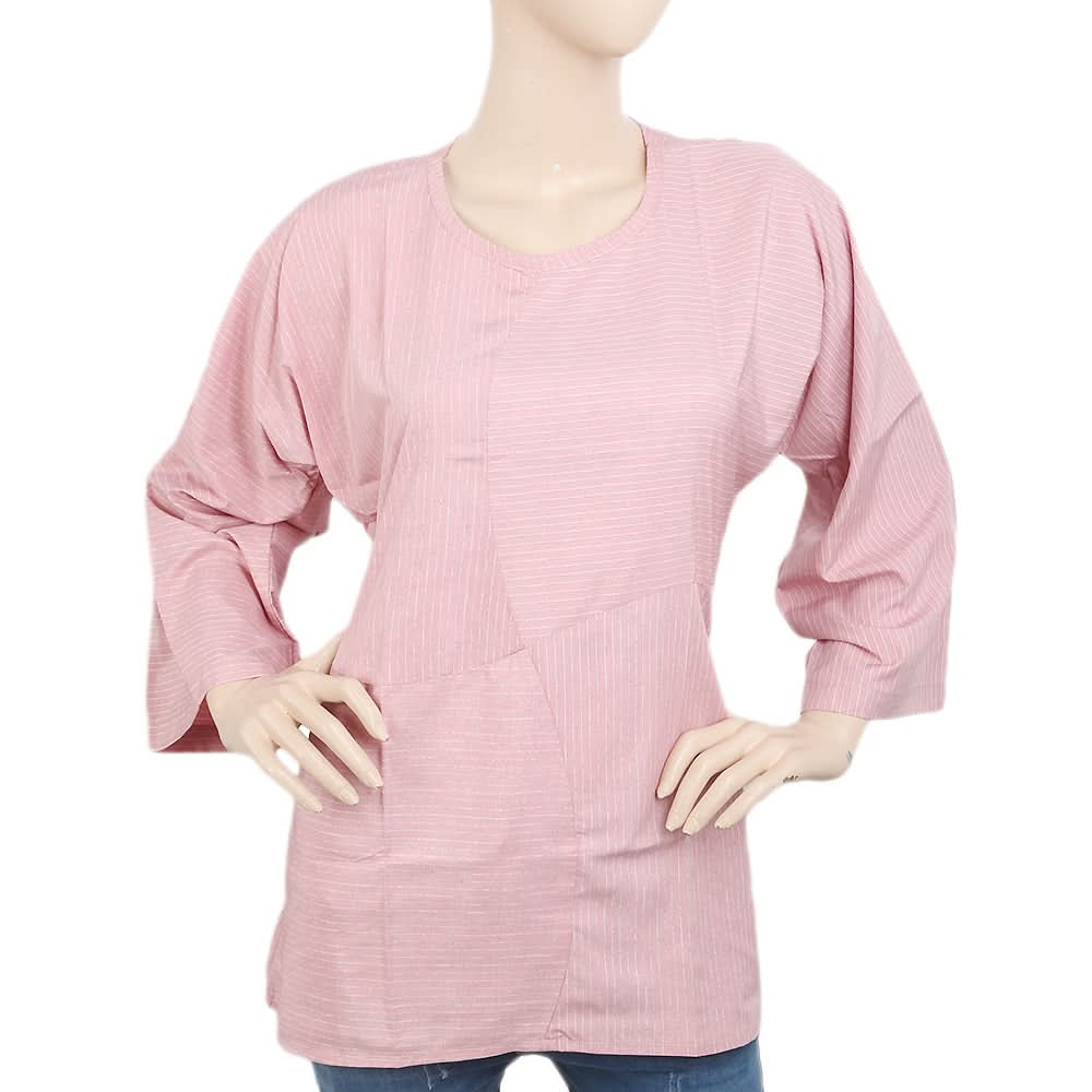 Women's Front Belt Western Top - Pink, Women, T-Shirts And Tops, Chase Value, Chase Value