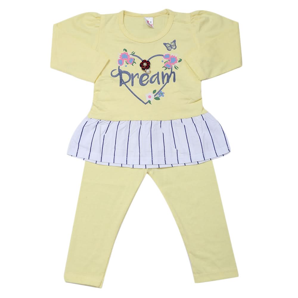 Girls Pajama Suit - Lemon, Kids, Girls Sets And Suits, Chase Value, Chase Value