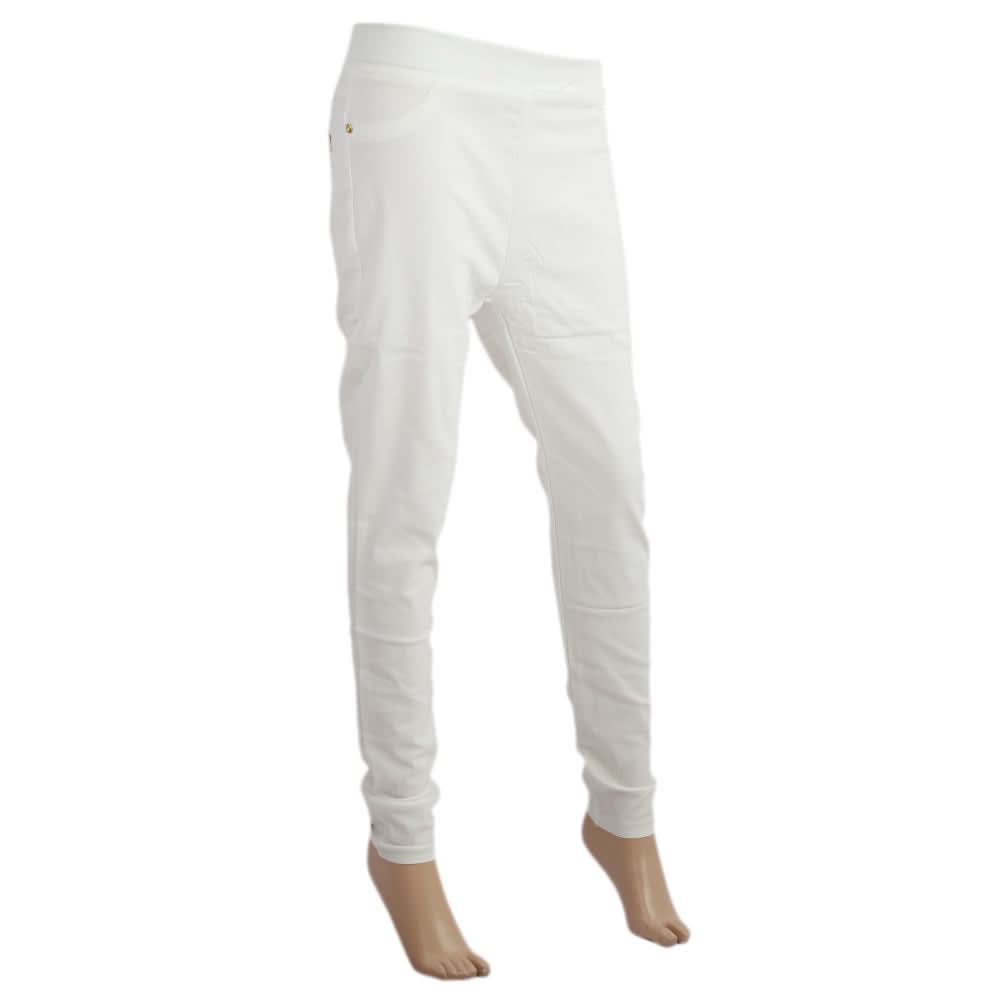 Women's Cotton Pant - Off White, Women Pants & Tights, Chase Value, Chase Value