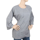 Women's Front Belt Western Top - Grey, Women, T-Shirts And Tops, Chase Value, Chase Value